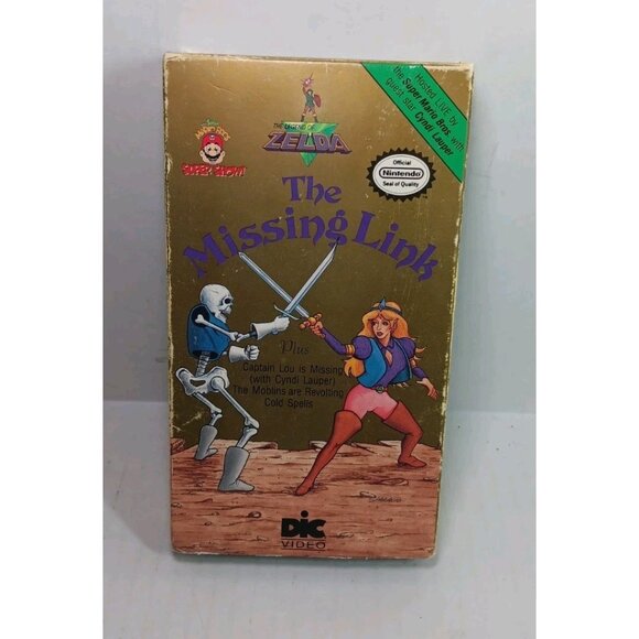 Rare The Legend of Zelda The Missing Link Mario Bros DIC- VHS Tape - Picture 1 of 6